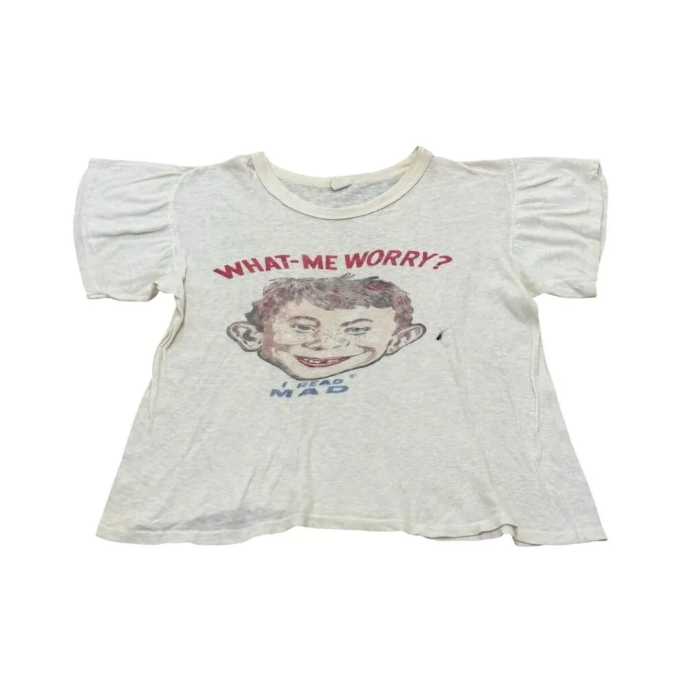 Vintage 70s MAD Magazine “What-Me Worry?” Tee Alfred E. Neuman Single Stitch USA - Picture 1 of 9